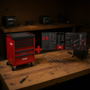 Caja de herramientas Usag con 6 cajones y juego de herramientas para uso en taller - Product Image 3