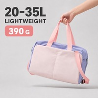 Sac de sport unisexe en polyester avec compartiment sec/humide, compartiment à chaussures, pochette pour bagage et sangle détachable, 20-35L
