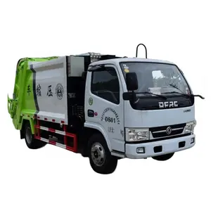 Dongfeng truk sampah pemuat belakang 5cbm kecil untuk dijual
