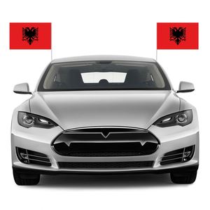 Bandera de Albania para Ventana de Auto, 12x18 Pulgadas, Logotipo Personalizado, Material de Alta Calidad, Precio Económico - Product Image 4
