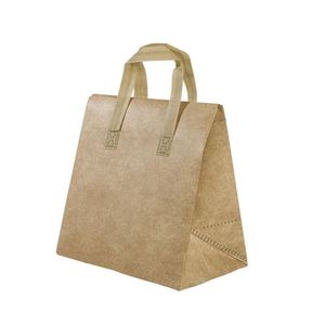 Hot Sales Waterproof Insulated Nonwoven Lunch Cooler Bag Free Sample Takeaway Hot/Cold Food Delivery Disposable Coffee Bag - Product Image 1