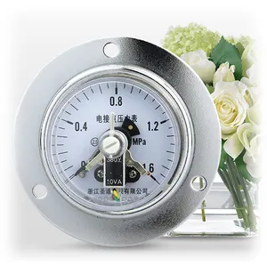 Back Mounted Mpa Unit Scale Manometer Oil Liquid Gas Universal Type Electricity Contact Pressure Gauge