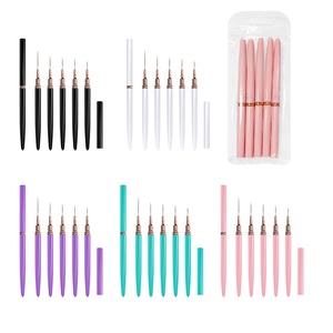 5 pièces/ensemble ongles doublures brosse 7/9/11/15/25MM UV Gel ongles <span class=keywords><strong>stylo</strong></span> Kits français rayure ligne peinture dessin <span class=keywords><strong>manucure</strong></span> outils ongles fournitures - Product Image 1
