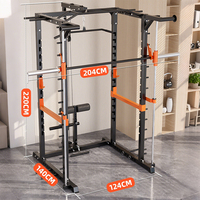 WENDY Rack de musculation multifonctionnel commercial et domestique, avec machine Smith intégrée pour l'entraînement de musculation