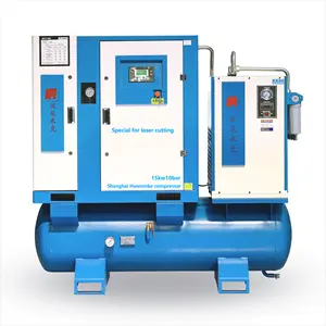 Fornecedor industrial de alta pressão silencioso de alta pressão 7.5kw 15kw 22kw máquina de compressor de ar de parafuso 10hp 20 30hp