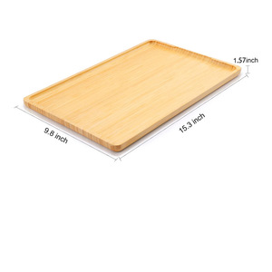 ถาดเสิร์ฟไม้ไผ่ทรงสี่เหลี่ยมลายไม้แบบกำหนดเองสำหรับใช้ในบ้าน - Product Image 5
