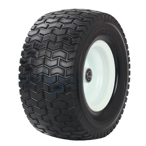 Pneus de tondeuse à gazon anti-crevaison 13x6.5-6 pouces avec roulement de 3/4 pouces, roues avant de tracteur de jardin, motif V-Turf - Product Image 4