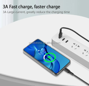 <span class=keywords><strong>Cable</strong></span> Micro <span class=keywords><strong>USB</strong></span> de Carga Rápida con Trenzado de Nailon y Aluminio para Teléfonos Móviles y Tabletas Android - Product Image 6