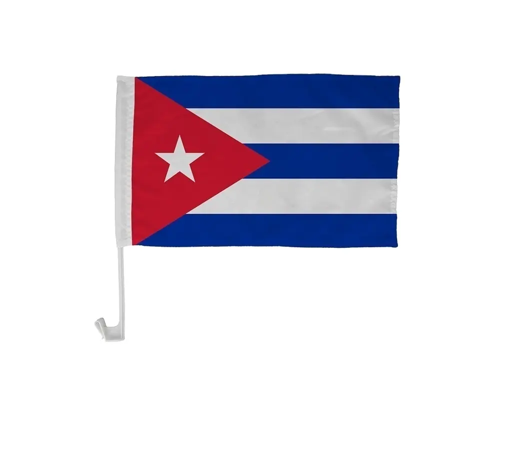 Bandera de coche de Cuba Bandera de coche de poliéster Bandera para decoración fan publicidad de vacaciones