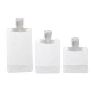 Sac de voyage refermable pour animaux de compagnie, format voyage, pour gel douche, shampoing, lotion, forme cube, rangement portable avec bec verseur, pour les voyages - Product Image 4