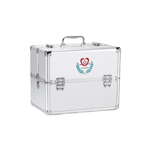 Caja de Medicina de doble apertura con cerradura de gran tamaño, caja de medicina multicapa familiar de gran capacidad al por mayor - Product Image 1