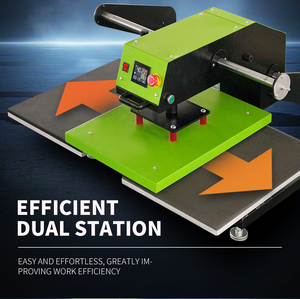 Prensa de cama plana de serigrafía automática para venta de serigrafía en Qatar Máquina de prensa de calor neumática de doble estación