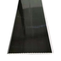 Panel de Pvc impermeable de superficie lisa completamente negra laminada y azulejos de techo