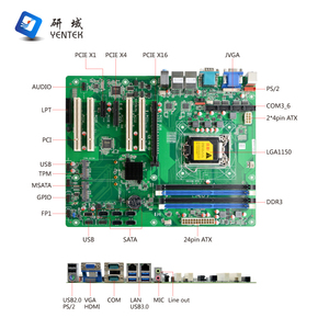 LGA1150 Intel I3 I5 I7 I9 وحدة معالجة مركزية 4 dddr3 5 SATA 2 LAN 6 COM PCI-Ex 16 form 4 PCI ATX اللوحة الأم الصناعية - Product Image 4