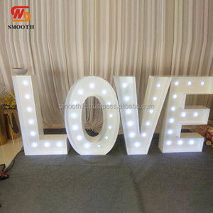 Grande enseigne lumineuse autoportante pour mariage, lettres LOVE, en PVC blanc, pour événements intérieurs et extérieurs - Product Image 2