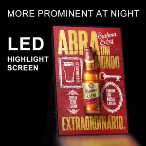 Tầng a-frame Poster đứng quảng cáo vỉa hè vỉa hè Hiển thị dấu hiệu đứng <span class=keywords><strong>Led</strong></span> khung hộp đèn cho quảng cáo - Product Image 4