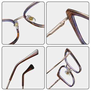 87261 Montura de Gafas Metálicas TR90 con Forma de Mariposa, Montura Completa, Protección Anti Luz Azul, Unisex - Product Image 5