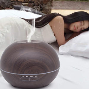 Diffuseur d'arômes en bois grainé, humidificateur 400 ml, télécommande intelligente avec lumière pour usage domestique - Product Image 2