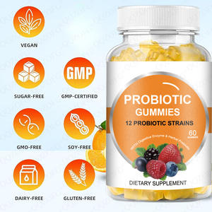 حلوى البروبيوتيك 12 نوعًا مع إنزيمات هضمية وبريبايوتيك عشبي 60 حبة مكمل غذائي لتعزيز جهاز المناعة وصحة الأعصاب - Product Image 3