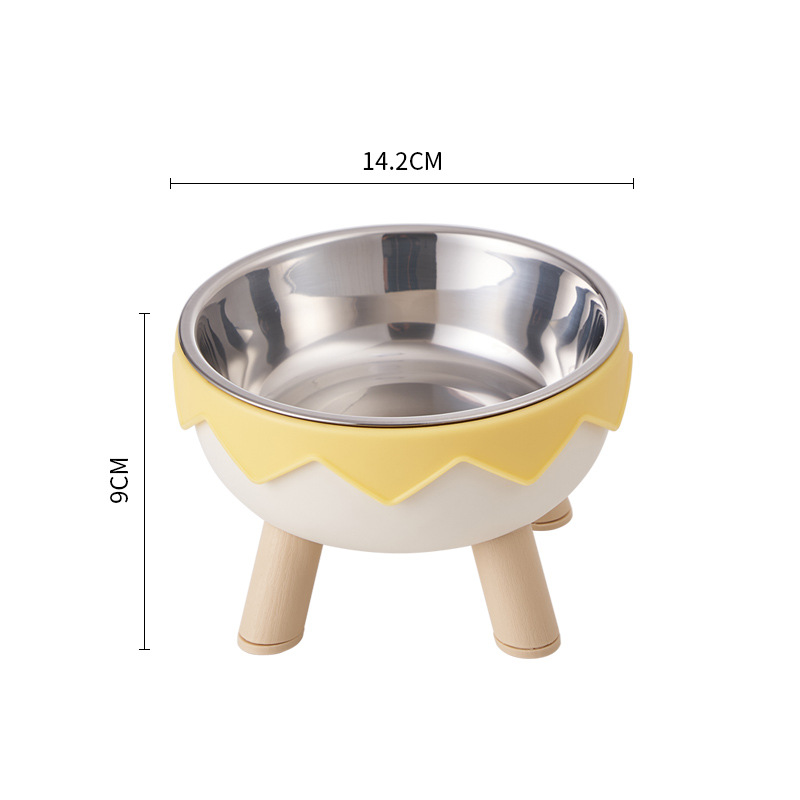 Cuenco alto de acero inoxidable con forma de huevo (amarillo)