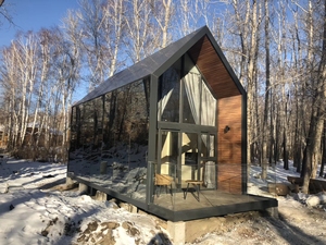 Villa miniature <span class=keywords><strong>de</strong></span> style européen et américain, structure en acier, design créatif triangulaire, design moderne, hôtel, <span class=keywords><strong>location</strong></span> <span class=keywords><strong>de</strong></span> gîte - Product Image 3