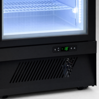 Congélateur vertical commercial à porte vitrée, température unique, refroidissement par air chaud, congélation à basse température (-25°C), armoire de congélation profonde
