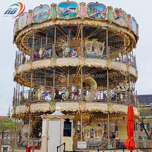 Grand carrousel extérieur avec 96 places, manège classique pour parcs d'attractions, centres de divertissement et places de ville - Product Image 4