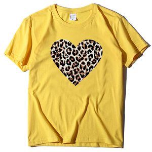 Camiseta de Moda con Estampado de Leopardo para Mujer, Camiseta para el Día de San Valentín a Bajo <span class=keywords><strong>Precio</strong></span> - Product Image 2