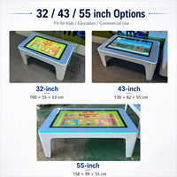 Livraison en 3 jours Table tactile intelligente de 43 pouces Table basse tactile Table de jeu interactive Jeux éducatifs interactifs pour enfants