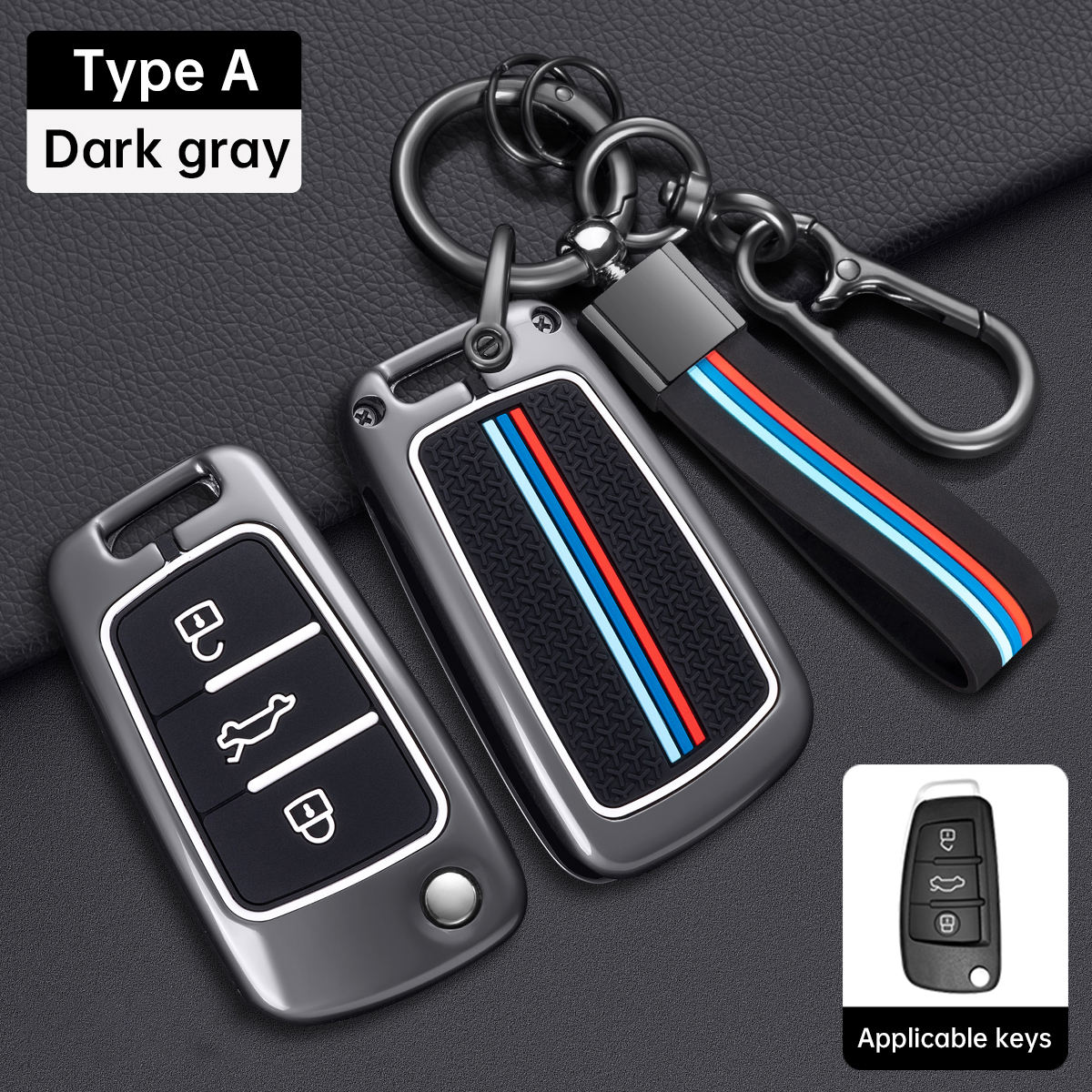 Couleur du pistolet de type A + boucle de corde en silicone