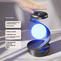 Lampe de bureau de charge sans fil flottante charge sans fil Mobile atmosphère RVB veilleuse rotative lune lampe de bureau