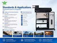 Appareil de test du flux de chaleur radiant pour revêtements de sol ISO 9239 ASTM E648 Testeur de flux radiant critique