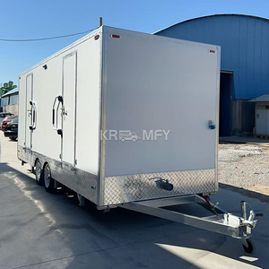 Remorque de toilettes mobiles de luxe avec 2 cabines de douche, design écologique pour appartement, toilettes VIP mobiles à double porte - Product Image 1