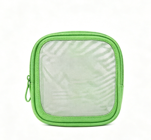 High Quality Fashion Cartoon Print Mini Portable Breathable Mesh Makeup <b>Bag</b> with Zipper Pouch - Product Image 1