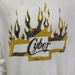 OEM nero bianco Waffle in maglia <span class=keywords><strong>termica</strong></span> manica lunga da uomo girocollo T-shirt in cotone oversize Fit - Product Image 5