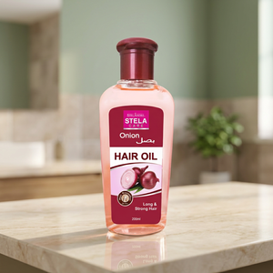 Huile capillaire à l'oignon, huile naturelle à base de plantes pour le soin des cheveux, soin nourrissant du cuir chevelu et routine de soin quotidienne des cheveux - Product Image 1
