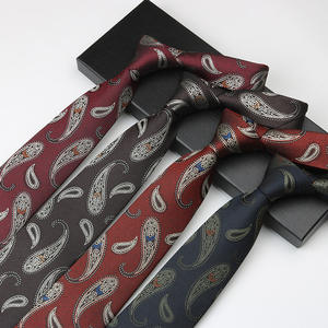 <span class=keywords><strong>Corbata</strong></span> de Seda con Diseño Paisley de Flores Grandes Azules y Rojas, Hecha a Mano por el Fabricante, para <span class=keywords><strong>Traje</strong></span> de Negocios - Product Image 2