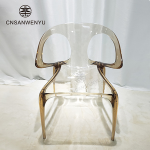 Vente en gros d'hôtel de plein air <span class=keywords><strong>AVA</strong></span> transparent Bridge Chair Carbone Acrylique Love Populaire Rond En Plastique Dur En Plastique PC Dîner Chaise - Product Image 1