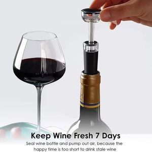 Bouchon de bouteille en silicone réutilisable et écologique pour la conservation du vin rouge, avec pompe manuelle à aspiration pour la maison (vente en gros) - Product Image 2