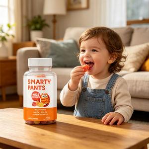 Smarty Pants Gummies multivitaminés pour enfants avec Oméga 3 <span class=keywords><strong>DHA</strong></span>/EPA, Vitamines D3, C, B12, B6, A, K et Zinc, saveurs fruitées, 60 gummies - Product Image 2