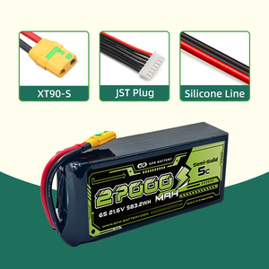 GPR POWER OEM Semi-Solid State <b>Battery</b> 27000mAh LiNiMnCoO2 Cathode 6S/12S 21.6V 5C/10C 320Wh/kg CE Certified 500 Cycles UAV - Product Image 3