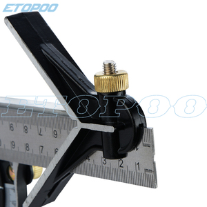 Multifunctional 300mm 12inch Adjustable Combination Square Angle Ruler 45 / 90 Degree With Bubble Level