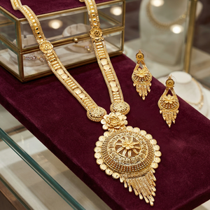Venta al por mayor que forma 14K 18K 24K chapado en oro joyería larga, collares de moda, joyería de lujo, joyería tradicional llena de oro de latón - Product Image 4