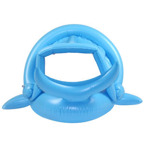 B01 Summer Fun Infant Pool Float PVC Baby Swimming Ring <span class=keywords><strong>Flotador</strong></span> para niños pequeños con dosel inflable Shark para 6-36 meses para niños - Product Image 4