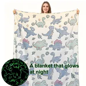 Lumineux garçons filles enfants fête étoiles lune lueur dans le noir brillant canapé-lit flanelle hiver couverture et jetés