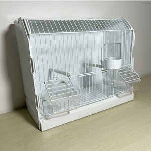 Jaula de exhibición plegable para pájaros, de plástico sólido y estructura de alambre metálico, para canarios, loros y loros jade. - Product Image 1