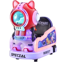 Game Center Snowflake Blowing Space Cat Kiddie Ride Gaming Machine Commercial Coin Operated Kids Electric Swing Machine