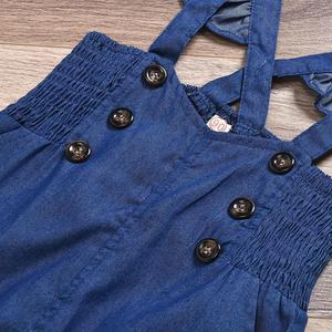 Nouveaux ensembles de vêtements pour enfants tendance, ensembles de vêtements pour filles d'été, t-shirt à manches longues décontracté + pantalon à bretelles, 2 pièces, ensembles de vêtements pour filles - Product Image 5