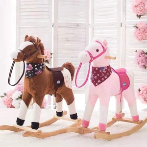 Per Bambini in legno A Dondolo Cavallo Giocattolo Animale Della Peluche Del Bambino Rocker Cavallo - Product Image 6
