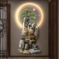 Peinture Murale de Luxe Lumineuse pour Chambre, Paysage Moderne 3D en Acrylique Cristal, Tableau Mural LED, Décoration d'Intérieur